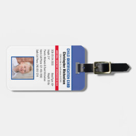 Noodallergische foto voor identificatie van kinder bagagelabel