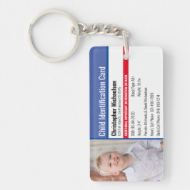 Noodallergische foto voor identificatie van kinder sleutelhanger