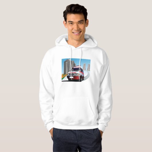 Noodambulance in CityScape Medical Rescue Hoodie (Voorkant volledig)