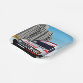 Noodambulance in CityScape Medical Rescue Papieren Bordje (Gebogen)