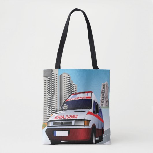 Noodambulance in CityScape Medical Rescue Tote Bag (Voorkant)