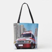 Noodambulance in CityScape Medical Rescue Tote Bag (Achterkant)