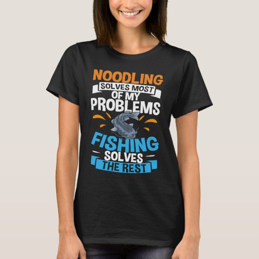 Noodbaars Vist Flathead Catfish Noodl T-shirt (Voorkant)