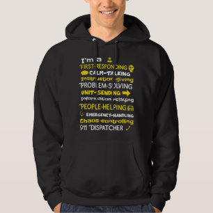 Noodcentrale Medewerker - Dunne Gele Lijn Medewerk Hoodie