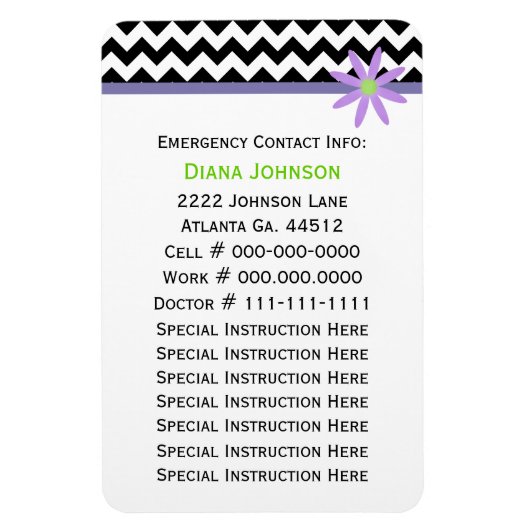 Noodcontact: Babysitter Premium Magnet Magneet (Verticaal)