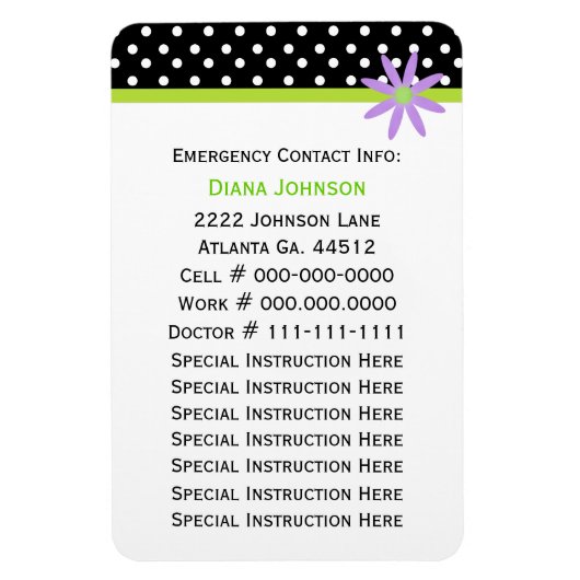 Noodcontact: Babysitter Premium Magnet Magneet (Verticaal)