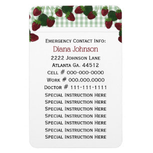 Noodcontact: Babysitter Premium Magnet Magneet