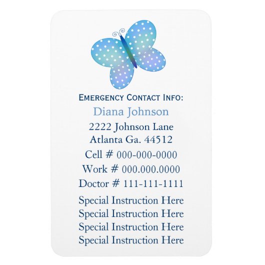 Noodcontact: Babysitter Premium Magnet Magneet (Verticaal)