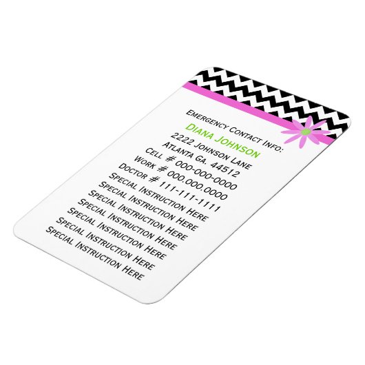 Noodcontact: Babysitter Premium Magnet Magneet (Linkerzijde)