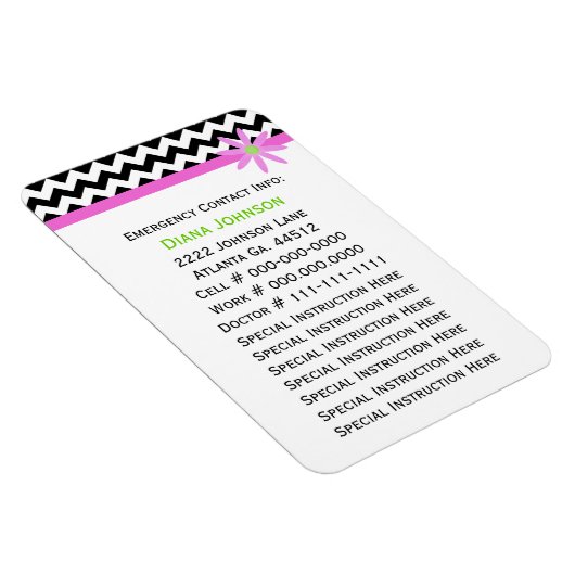 Noodcontact: Babysitter Premium Magnet Magneet (Rechterzijde)