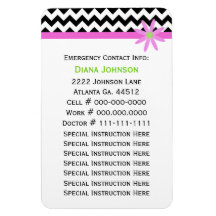 Noodcontact: Babysitter Premium Magnet