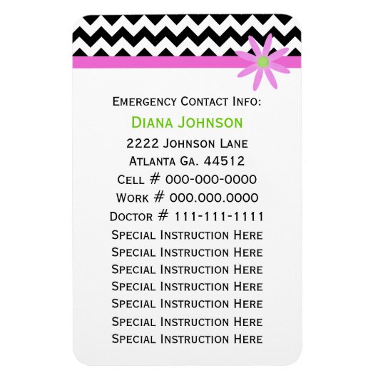 Noodcontact: Babysitter Premium Magnet Magneet (Verticaal)