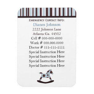 Noodcontact: Babysitter Premium Magnet Magneet