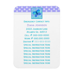 Noodcontact: Butterfly Premium Magnet Magneet