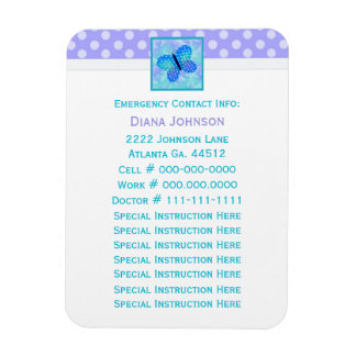 Noodcontact: Butterfly Premium Magnet Magneet