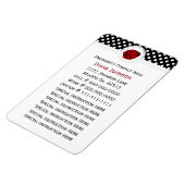 Noodcontact: lieveheersbeestje en polka dotmagneet magneet (Linkerzijde)