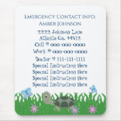 Noodcontact Mousepad Muismat (Voorkant)