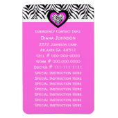 Noodcontact: Zebra Babysitter Premium Magnet Magneet (Verticaal)