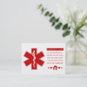 noodcontacten met huisdieren visitekaartje (Staand voorkant)