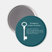  noodcontactnummers magneet (Voorkant / Achterkant)