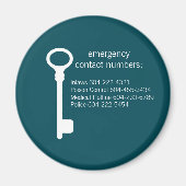  noodcontactnummers magneet (Voorkant)