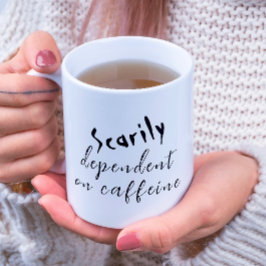 Noodgedwongen afhankelijk van de koffie Halloween  Koffiemok