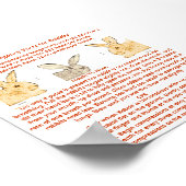 Noodgegevens voor Vlaamse reuzenkonijnen Poster (Hoek)