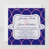 Noodhedendaagse bruiloft Uitnodiging Monogram mari (Achterkant)