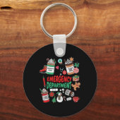 Noodhulp afdeling kerstpersoneel Ed Christmas M Sleutelhanger (Voorkant)
