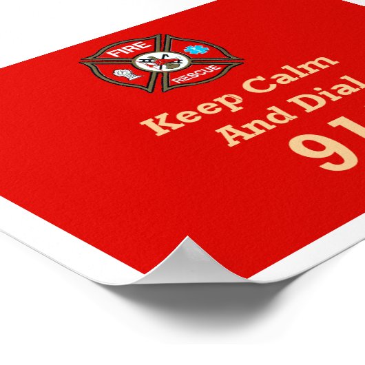 Noodhulp bij brand-Poster 911 Poster (Hoek)