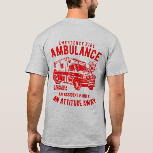 Noodhulp EMS Ambulance Redder T-shirt (Achterkant)
