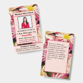 Noodhulp medische waarschuwing Aangepaste kaart Ka Badge (Voor- en achterkant)