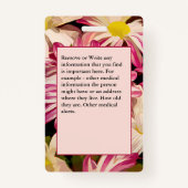 Noodhulp medische waarschuwing Aangepaste kaart Ka Badge (Achterkant)