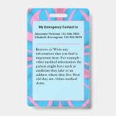 Noodhulp medische waarschuwing Aangepaste kaart Ka Badge (Achterkant)