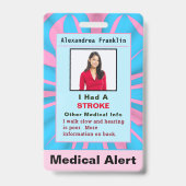 Noodhulp medische waarschuwing Aangepaste kaart Ka Badge (Voorkant)