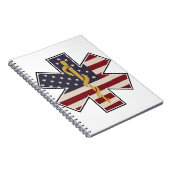 Noodhulp van medisch personeel: Amerikaanse vlag - Notitieboek (Rechterzijde)