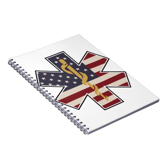 Noodhulp van medisch personeel: Amerikaanse vlag - Notitieboek (Rechterzijde)