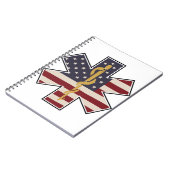 Noodhulp van medisch personeel: Amerikaanse vlag - Notitieboek (Linkerzijde)