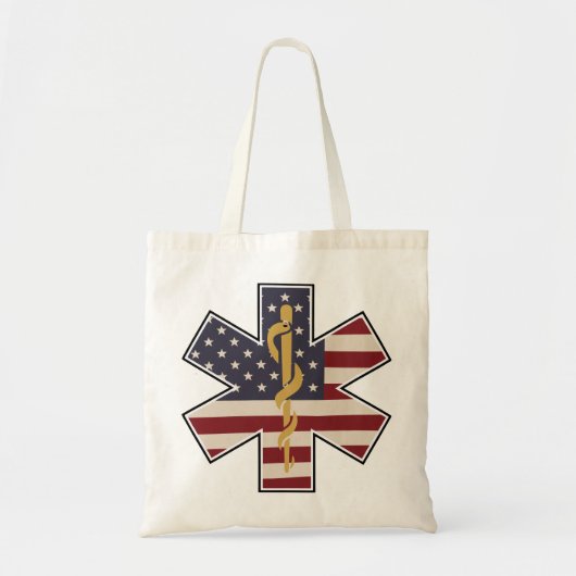 Noodhulp van medisch personeel: Amerikaanse vlag - Tote Bag (Voorkant)