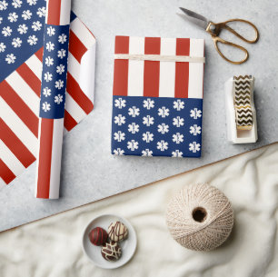 Noodhulp van medisch personeel in de VS Vlag - EMT Cadeaupapier