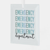 Noodhulpafdeling | ER Zuster | ER Tech Glas Ornament (Voorkant links)