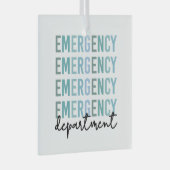 Noodhulpafdeling | ER Zuster | ER Tech Glas Ornament (Voorkant Rechts)