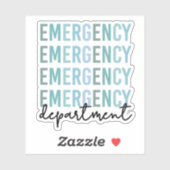 Noodhulpafdeling | ER Zuster | ER Tech Sticker (Vel)