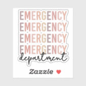 Noodhulpafdeling | ER Zuster | ER Tech Sticker (Vel)