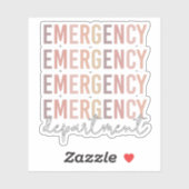 Noodhulpafdeling | ER Zuster | ER Tech Sticker (Vel)