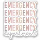 Noodhulpafdeling | ER Zuster | ER Tech Sticker (Voorkant)