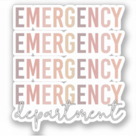 Noodhulpafdeling | ER Zuster | ER Tech Sticker