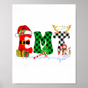 Noodhulptechnicus Kerstverlichting Rood Poster
