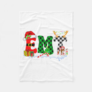 Noodhulpverlener Kerstverlichting Rood Fleece Deken