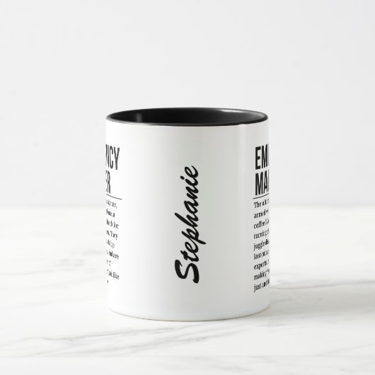 Noodhulpverlener Mok (Midden)